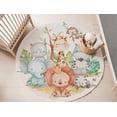thumbnail image 2 of Safari animals Round rug, Safari nursery decor - Cute Safari, 2 of 10