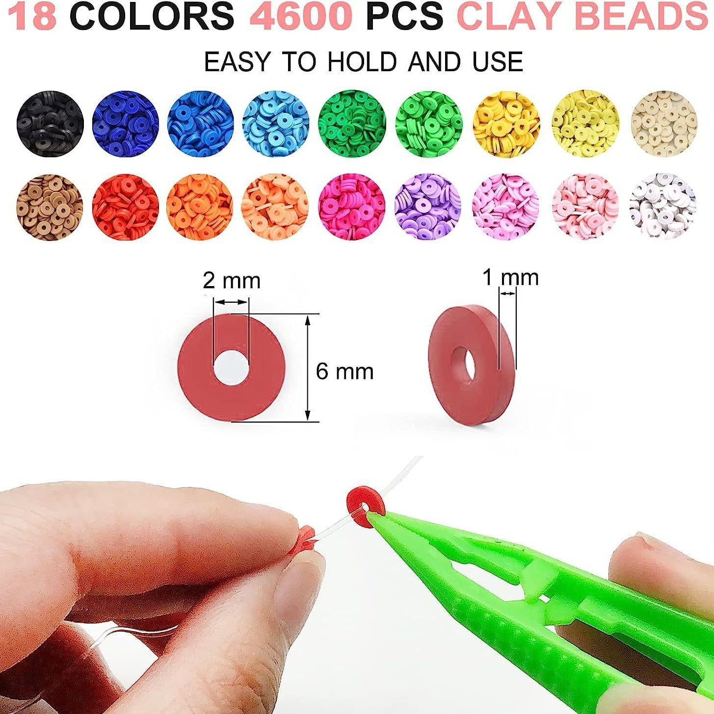 Clay Beads Bracelet Making Kit, Earth-Toned Colors Clay Beads and Letter Beads with Bead Spinner, Friendship Bracelet Making Kit for Adults, Gift for Bead Lovers, Style 7