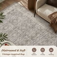 thumbnail image 5 of SIXHOME 6'x9' Area Rugs for Living Room Washable Rugs Vintage Floral Living Room Rug Traditional Aesthetic Carpet Soft Large Rugs for Bedroom Dining Room Office Retro Home Decor Gray, 5 of 7