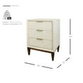 thumbnail image 2 of New Pacific Direct Brinley KD Nightstand/Side Table 3 Drawers Walnut Legs, 2 of 11