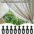 thumbnail image 2 of 30 Pack Plastic Hooks for Mosquito Netting and Gazebo Curtains,Invisible Plastic Curtain Clips,Black Sliding Hooks for Tent and Outdoor Shade,Black Mosquito Curtain Track Hooks for Outdoor Hotel, 2 of 9