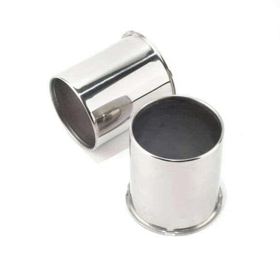 RhinoTuning 3.19in Stainless 3.19 Push Through Center Caps For Truck SUV RV Wheel Rim Chrome 2pcs