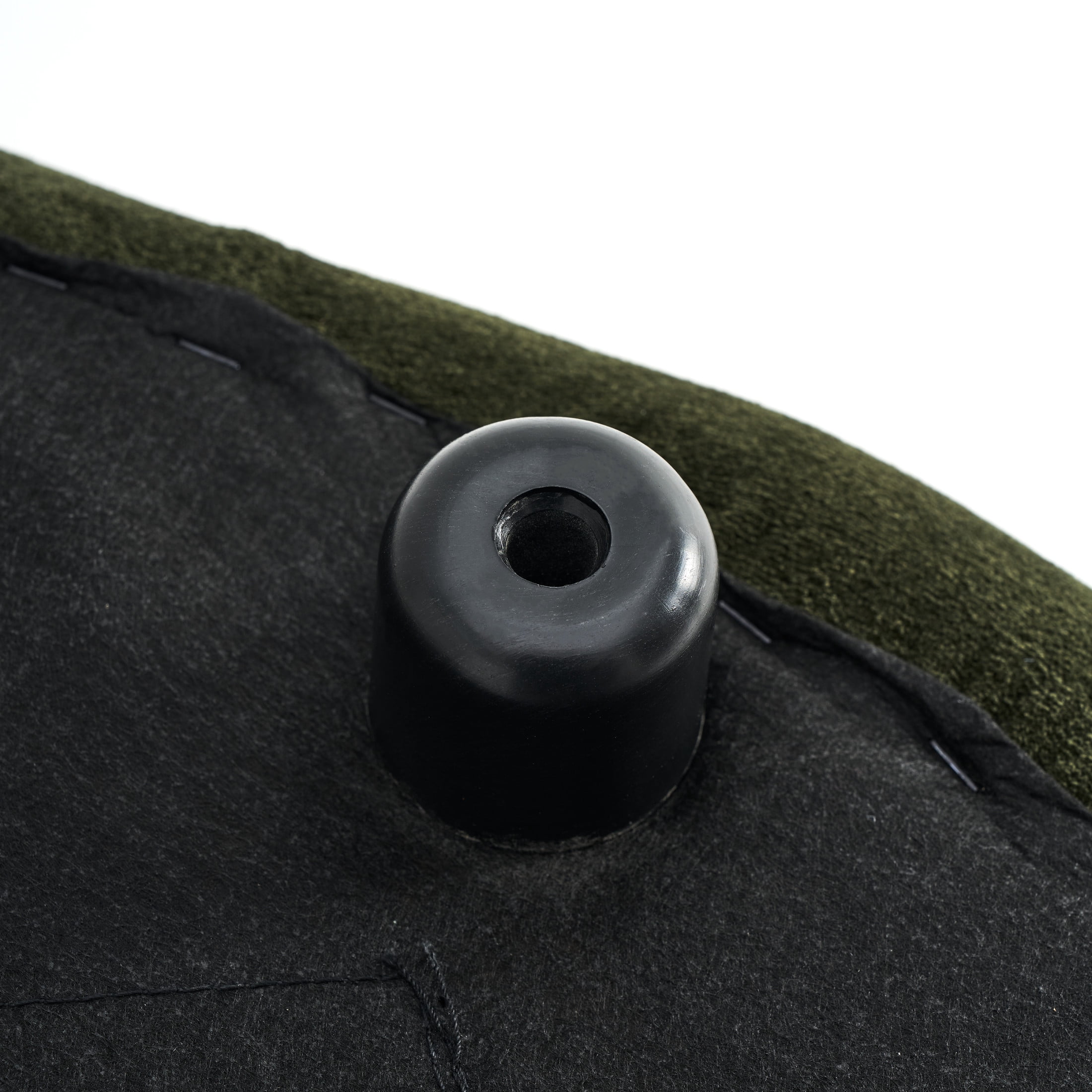 Christopher Knight Home Modern Round Velvet Pumpkin Ottoman, Plush Upholstered Footstool, Olive Green