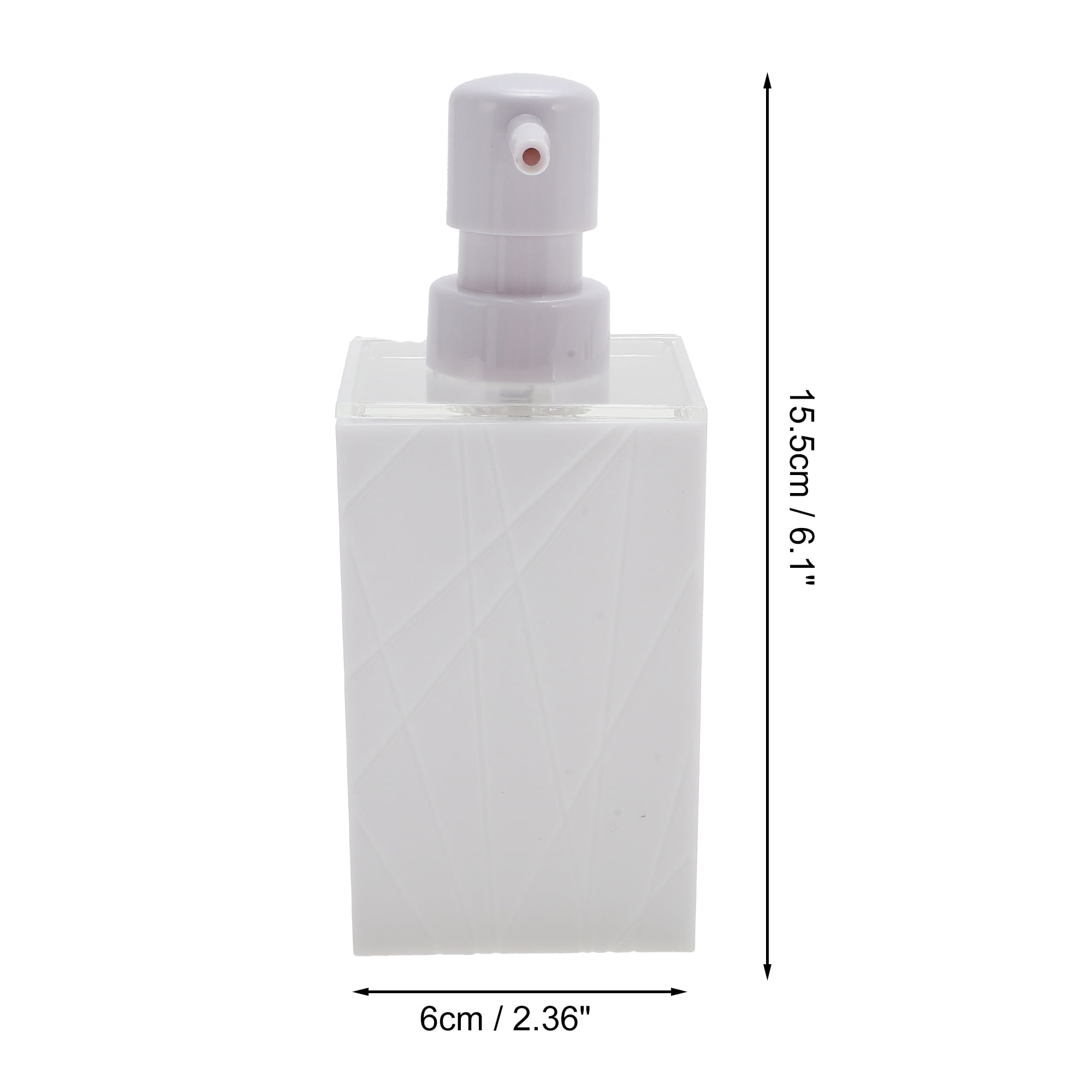 Unique Bargains 1 Set  Classic Soap Pump Dispenser Set for Bathroom for Laundry Rooms White