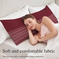 thumbnail image 5 of Red Striped Throw Pillow Covers, Vintage Stripes Ombre Soft Breathable Pillow Cases with Invisible Zipper for Sleeping, Long Body Pillowcases for Couch Bed Sofa Chair 20x60 Inches, 5 of 9