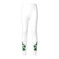 thumbnail image 3 of Bainana Girls St Patricks Day Printed Leggings Elastic Waist Tiper Leg Casual Yoga Pants Comfortable Stretch Little Girls Athletic Playwear Bottoms White Size 5-6 Years, 3 of 6