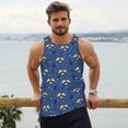 thumbnail image 6 of Logiee Raccoon blue point Print Men's Workout Tank Top,Quick Dry Workout Tank Top,Gym Muscle Tee,Fitness Bodybuilding Sleeveless T Shirt-3X-Large, 6 of 7
