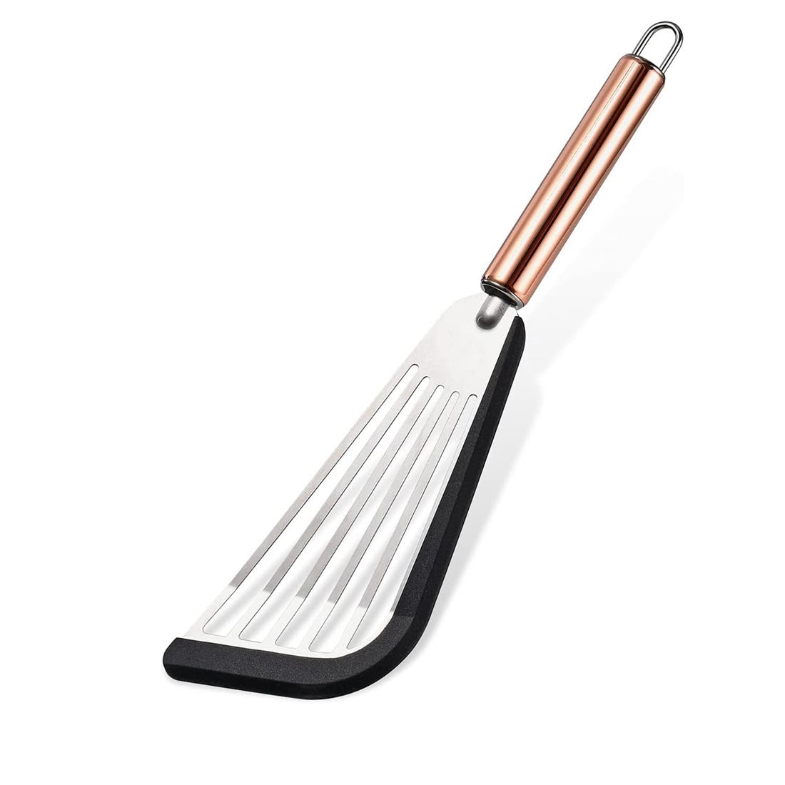 Nonstick Fish Spatula with Silicone Edge, Silicone Fish Spatula, Heat