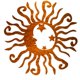 thumbnail image 1 of Decoración De Sol De Metal De Hierro Forjado, Arte De Pared De Metal De Luna Solar, Decoración De Acero Para Exteriores sonducket HA036227-00, 1 of 6