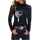 thumbnail image 1 of Blusa de manga larga con cuello alto y estampado de moda informal para mujer Fridja  FKASFK4649, 1 of 7