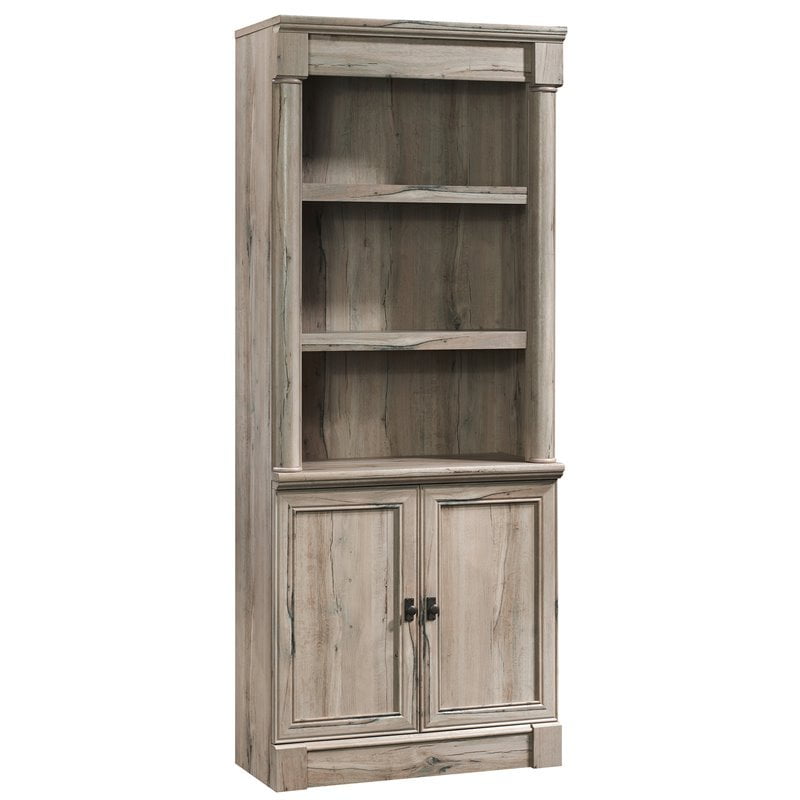 Sauder Palladia Contemporary Wood Tall Bookcase with Doors in Split Oak