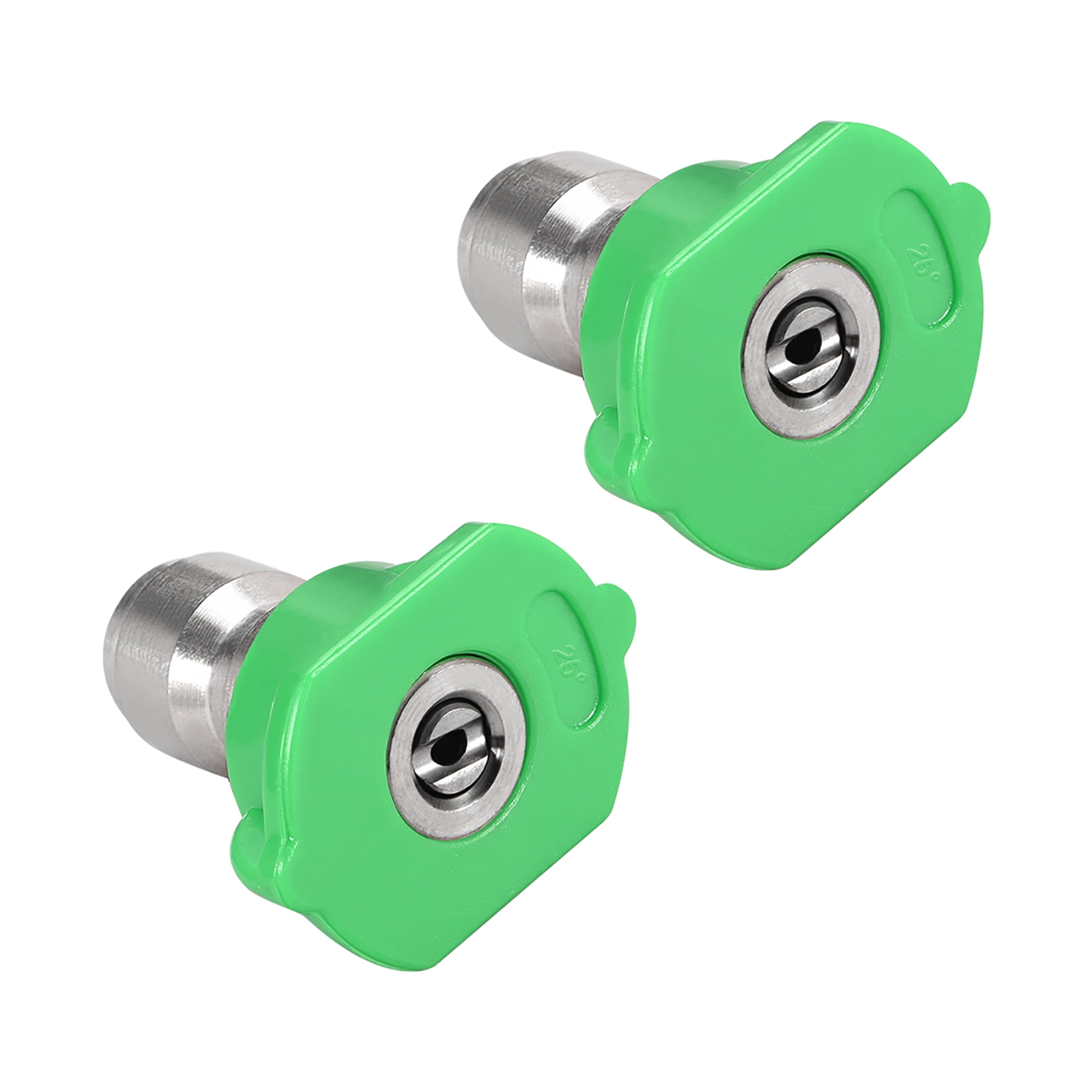 Pressure Washer Spray Nozzle Tips, 1/4 Inch Stainless Steel, 2 Pcs (25