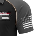 thumbnail image 4 of Fnnxeal Mens Polo Shirts Summer Collared Short Sleeve Fourth of July Casual Graphic Polo Black Shirts for Men Size 2XL, 4 of 4