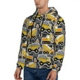 thumbnail image 3 of Wukai Excavator At Work Print Men Hoodies Fleece Sweatshirts Long Sleeve Sweaters Pullover Fall Outfits Winter Clothes-Medium, 3 of 7