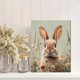 thumbnail image 2 of Qisvanset Framed Canvas Wall Art, 12x16 Inch Sage Green Bunny Watercolor Nursery Wall Print, 2 of 5
