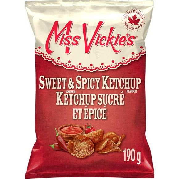 Miss Vickie's Croustilles Saveur Ketchup sucré et 190g