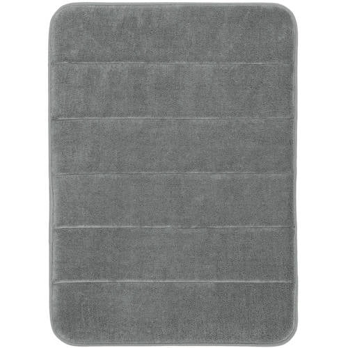 Mainstays Memory Foam Bath Mat, 17" X 24", Grey Flannel