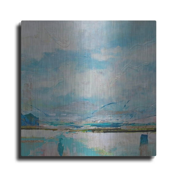 Luxe Metal Art 'Marsh Acrylic' by Jennifer Gardner, Metal Wall Art, 12"x12"