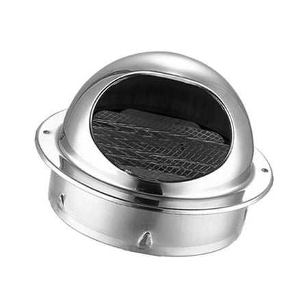 

Stainless Steel Air Vent Exhaust Hooded Air Outlet with Screen Mesh Home DIY Grille Cover Vent for Ventilation 145mm