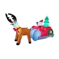 thumbnail image 3 of Inflable Navidad Santa y renos en trineo decoración navideña iluminada ornamento led resistente poliéster apto para jardín eventos tienda interior exterior 190cmx100cmx156cm, 3 of 9