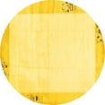 thumbnail image 1 of Ahgly Company Indoor Round Solid Yellow Modern Area Rugs, 7' Round, 1 of 4