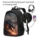 thumbnail image 2 of Disketp Fiery Black Dragon Attack Mochila de Viaje Estampada para Laptop con Puerto de Carga USB, Mochila Impermeable para Computadora – Regalo para Hombres y Mujeres, 2 of 7