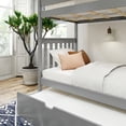 thumbnail image 2 of Plank+Beam Solid Wood Twin over Twin Bunk Bed with Storage Trundle for Adults/Kids, Grey, 2 of 10