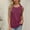 Wine, variant on Summer Tops For Women Sevevn Ladies' Summer Solid Color Round Neck Camisole Sleeveless With Pleats On The Chest Dressy Tank Tops For Women