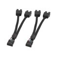 thumbnail image 1 of 2Pcs Computer Motherboard USB Extension Cable 9 Pin 1 Female to 2 Male Y Splitter Audio HD Extensio, 1 of 5