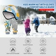 thumbnail image 2 of FLYING TERN Warm Thick Printed Children's Ski Gloves Set with Hat - Magical Elf Design, Five-Finger Style, Size S, 2 of 6
