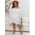 thumbnail image 7 of Women's Dress Plus Size Stitching Boat Neck Sexy Backless Strappy Beach Dress, 7 of 7