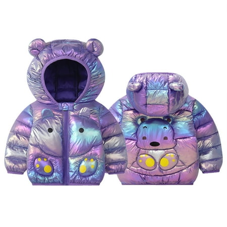 

Winter Jacket Boys Kids Toddler Baby Girls Boys Autumn Winter Warm Thick Padded Long Sleeve Hooded Jacket Coat Clothes Puffy Jacket Kids