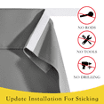 thumbnail image 7 of NICETOWN Blackout French Door Curtains, Privacy Thermal Insulated Tie up Glass Shades, Easy to Install Tricia Window Drapes, Front Door Curtain, Sliver Grey, 30"x72", 1 Panel, 7 of 7