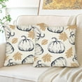 thumbnail image 2 of Fall Pillow Covers 20x20 Inch Set of 2 Blue Pumpkin and Orange Maple Leaf Throw Pillow Covers Fall Autumn Indoor Outdoor Decorative Pillow Case Thanksgiving Harvest Farmhouse Couch Sofa Decoration, 2 of 6