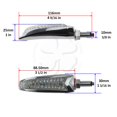 thumbnail image 2 of LED Stalk Turn Signal Clear Chrome Universal Light Motorcycle Stem Blinker Viper, 2 of 5