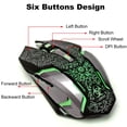 thumbnail image 4 of Mouse Gamer Inalambrico VEGCOO C9 Recargable 2400 DPI 7 Botones Luces LED, 4 of 5