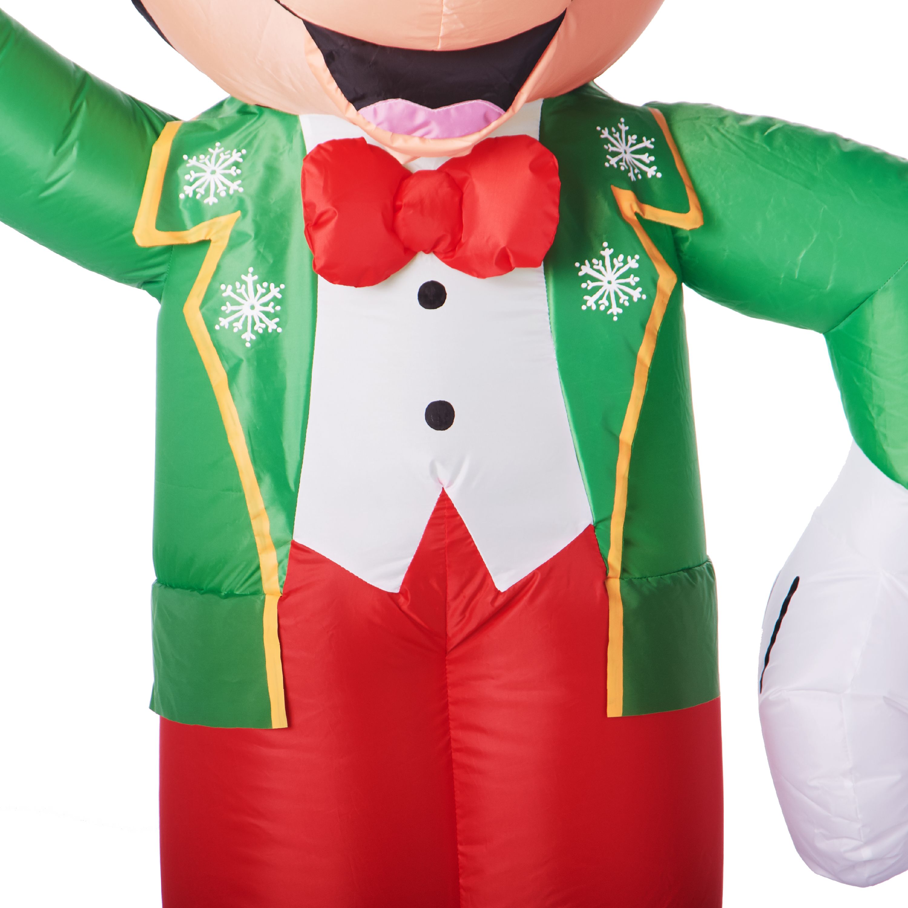 Airblown Inflatable Mickey Mouse with Santa Hat 5 ft Christmas