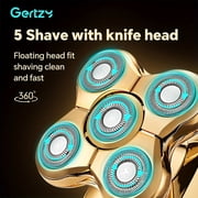 GERTZY Men's Electric Bald Shaver & Beard Trimmer - USB Rechargeable Hair Clipper with Magnetic Suction Blade for Effortless Grooming