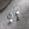 thumbnail image 3 of Pendientes de Gota de Agua con Perlas Barrocas Asimétricas Estilo Bohemio Vintage Shaofei, 3 of 5