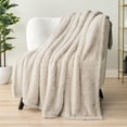 thumbnail image 3 of Manta de forro polar PAVILIA Sherpa, color crema, beige, 150 x 200 cm, 3 of 9