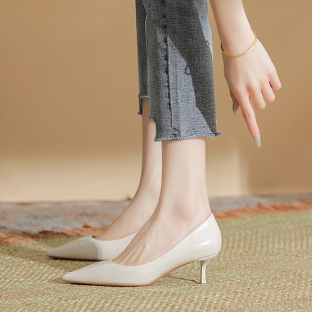 Tacones altos para mujer sin cordones Stilettos zapatos básicos para bodas, trabajo, oficina, negocios