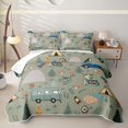 thumbnail image 2 of Erosebridal Rustic Plant Mushroom Twin Quilt Set For Kids,Happy Camping Twin Coverlet Set For Camper Gifts,2-Piece, 2 of 7