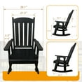 thumbnail image 2 of Innovaze Wooden Patio Rocking Chair, Solid Fir Wood, Heavy Duty 600LBS, for Outdoor or Indoor, Black, 2 of 7