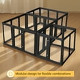 thumbnail image 3 of Clear Acrylic Plastic Dog Playpen Indoor, for Puppy Cat Rabbit Ferret Transparent Pet Pen, Easy Assemble Whelping Crate Kennel Cage Enclosure, Preferable for Small Dogs (29.5“ Height, 8Pcs, Black), 3 of 8