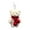 White, variant on Steadline Charming Plush Teddy Bear Pendant - Valentine's Day Keyring with Festive Red Scarf, Cute Bag Accessory for Christmas and Romantic Holiday Gift with Soft Fluffy Texture