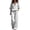 White, variant on Outfit Sets for Women 2 Piece Sets Summer Outfits Casual V Neck Striped Patchwork Short Sleeved Tops and Loose Comfortable Straight Leg Pants Set Beach Vacation Travel Outfits