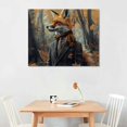 thumbnail image 2 of ARISTURING Victorian Fox, Vintage Gothic Canvas Art Print, Dark Academia Renaissance Fox Wall Art Decor, Stylish Animals, Print On Canvas, Wall Art 16x12in, 2 of 6
