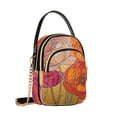 thumbnail image 7 of FORMRS Crossbody Bag for Women Quilted Travel Shoulder Cell Phone Purse with Chain Strap Handbag, Orange Abstract Floral, 7 of 7