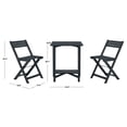 thumbnail image 5 of Safavieh Gallo 3 Piece Outdoor Contemporary Wood Balcony Bistro Set, 5 of 11