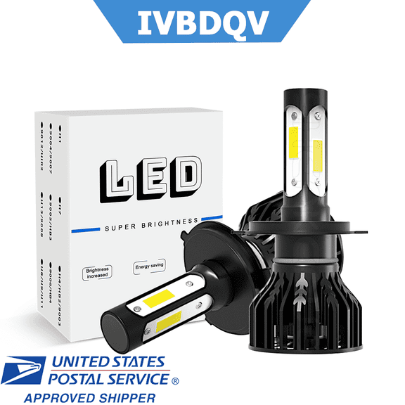 For Mitsubishi Mirage 2014-2019 LED Headlight Bulb Pair H4 High Low Beam Kit 6000K Super Bright White